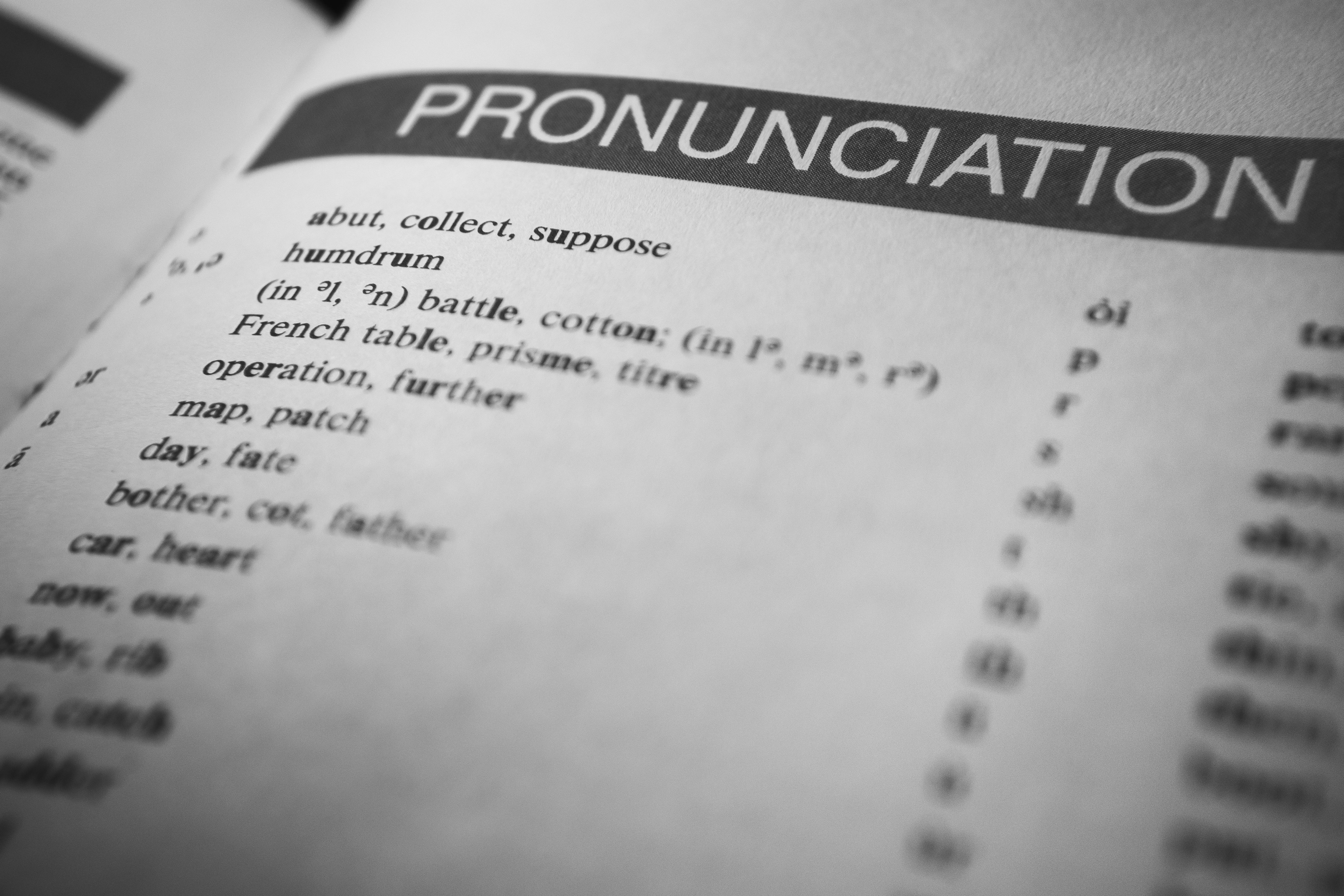 Pronunciación en inglés